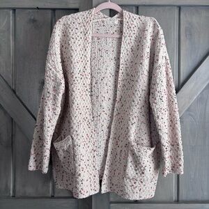 Moon and Madison Cream Pastel Popcorn Cardigan Size M